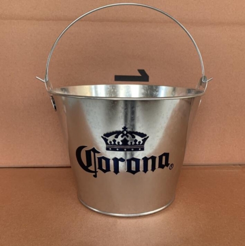 galvanized ice bucket metal tin beer bucket with handle