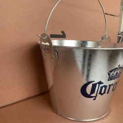 galvanized ice bucket metal tin beer bucket with handle