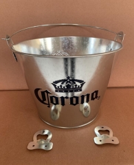 galvanized ice bucket metal tin beer bucket with handle