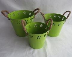 garden pot,flower pot,metal pot,Christmas decorative pot