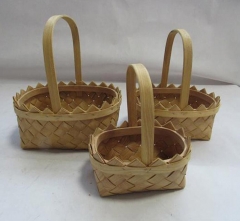 wooden chip storage basket,fruit basket,gift basket