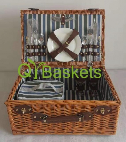 picnic basket set,wicker picnic basket,wicker hamper