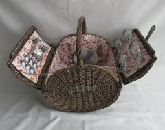 Picnic basket set,wicker picnic basket,wicker hamper