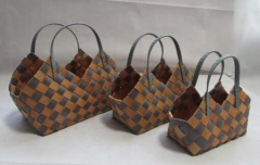 wooden storage basket gift basket