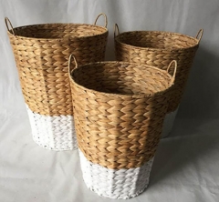 storage basket,laundry basket,fruit basket,made of water hyacinth