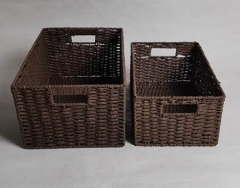 paper rope storage basket gift basket set of 2