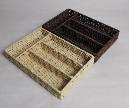 storage basket,made of paper rope with metal frame