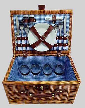 wicker picnic basket set,picnic hamper,made of full willow