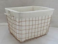 storage basket,wired basket,laundry basket with liner