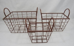 wire storage basket gift basket fruit basket set of 3