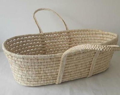 moses basket,baby carrier basket,made of natural maize