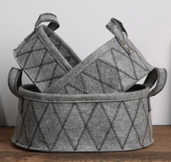 Storage basket,gift basket,felt basket,laundry basket,S/3