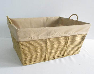 storage basket,gift basket,made of paper rope with liner