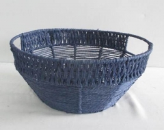 storage basket,gift basket,made of paper rope with metal frame