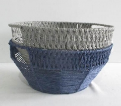 storage basket,gift basket,made of paper rope with metal frame