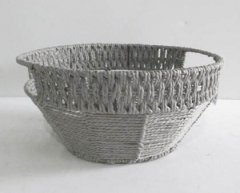 storage basket,gift basket,made of paper rope with metal frame