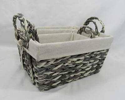 storage basket,gift basket,laundry basket,made of paper rope with metal frame