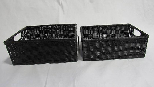 storage basket,gift basket,fruit basket,PE rattan basket,S/2