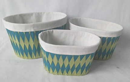 storage basket with fabric liner,gift basket,pp webbing basket,S/3