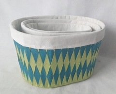 storage basket with fabric liner pp webbing basket,S/3