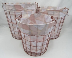 metal laundry basket wire basket with fabric liner