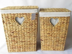 storage basket,laundry basket with lid,S/2