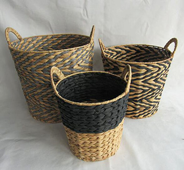 storage basket,laundry basket,made of water hyacinth
