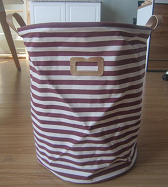 folded laundry basket,canvas laundry basket,with drawstring
