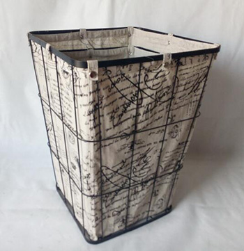 wired laundry basket,with fabric liner,S/3