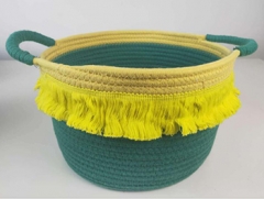 storage basket,laundry basket,cotton rope basket