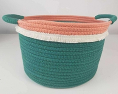 storage basket,laundry basket,cotton rope basket