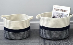 storage basket,laundry basket,cotton rope basket