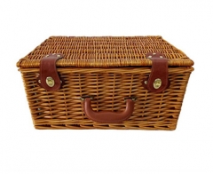 willow picnic basket set,picnic hamper,service for 2