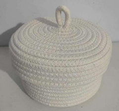 cotton rope storage basket with cover candy gift basket for children