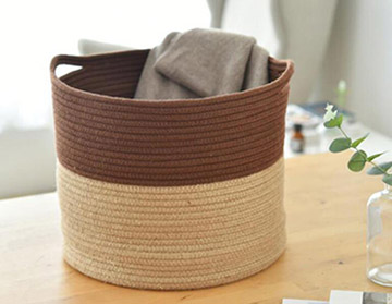 cotton rope storage basket,cotton rope laundry basket