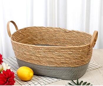 storage basket,gift basket,fruit basket,made of rush