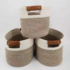 cotton rope basket,cotton rope laundry basket,storage basket