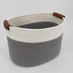 cotton rope basket,cotton rope laundry basket,storage basket
