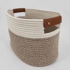 cotton rope basket,cotton rope laundry basket,storage basket