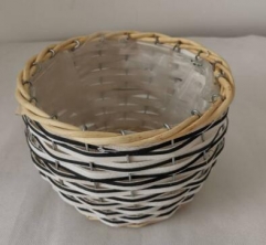 willow flower pot,garden pot,with plastic liner