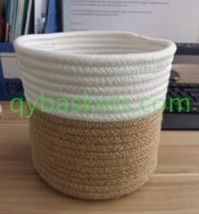 Storage baskets cotton rope & jute basket
