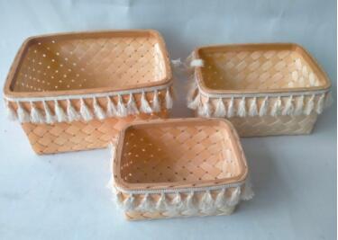 wooden chip storage basket,fruit basket,gift basket