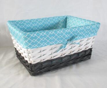 willow storage basket gift basket with liner