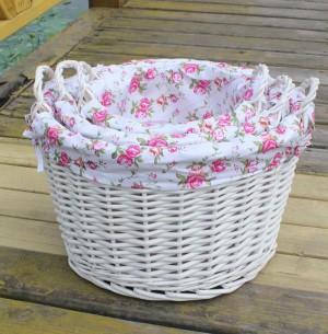 willow storage basket gift basket with liner