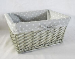 willow storage basket gift basket with liner