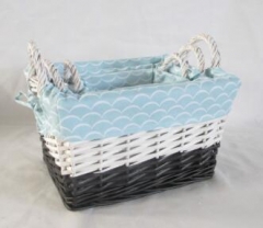 willow storage basket gift basket with handle and liner