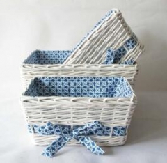 willow storage basket gift basket with liner