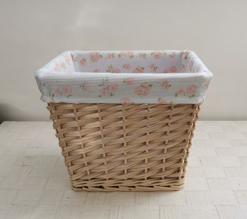 Storage basket,wicker basket,laundry basket,large gift basket,with canvas liner