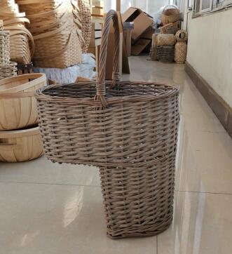 Storage basket,wicker stair step basket,willow stair step basket