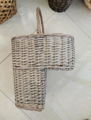 willow storage basket stair step basket